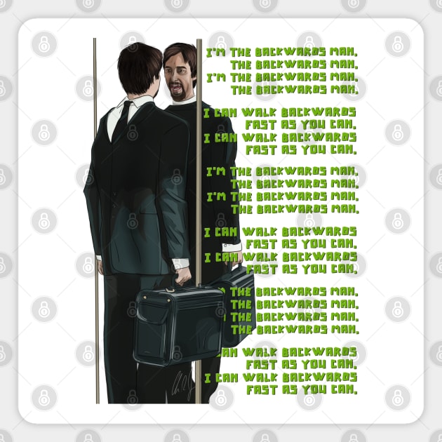 Freddy Got Fingered: The Backwards Man Magnet by 51Deesigns
